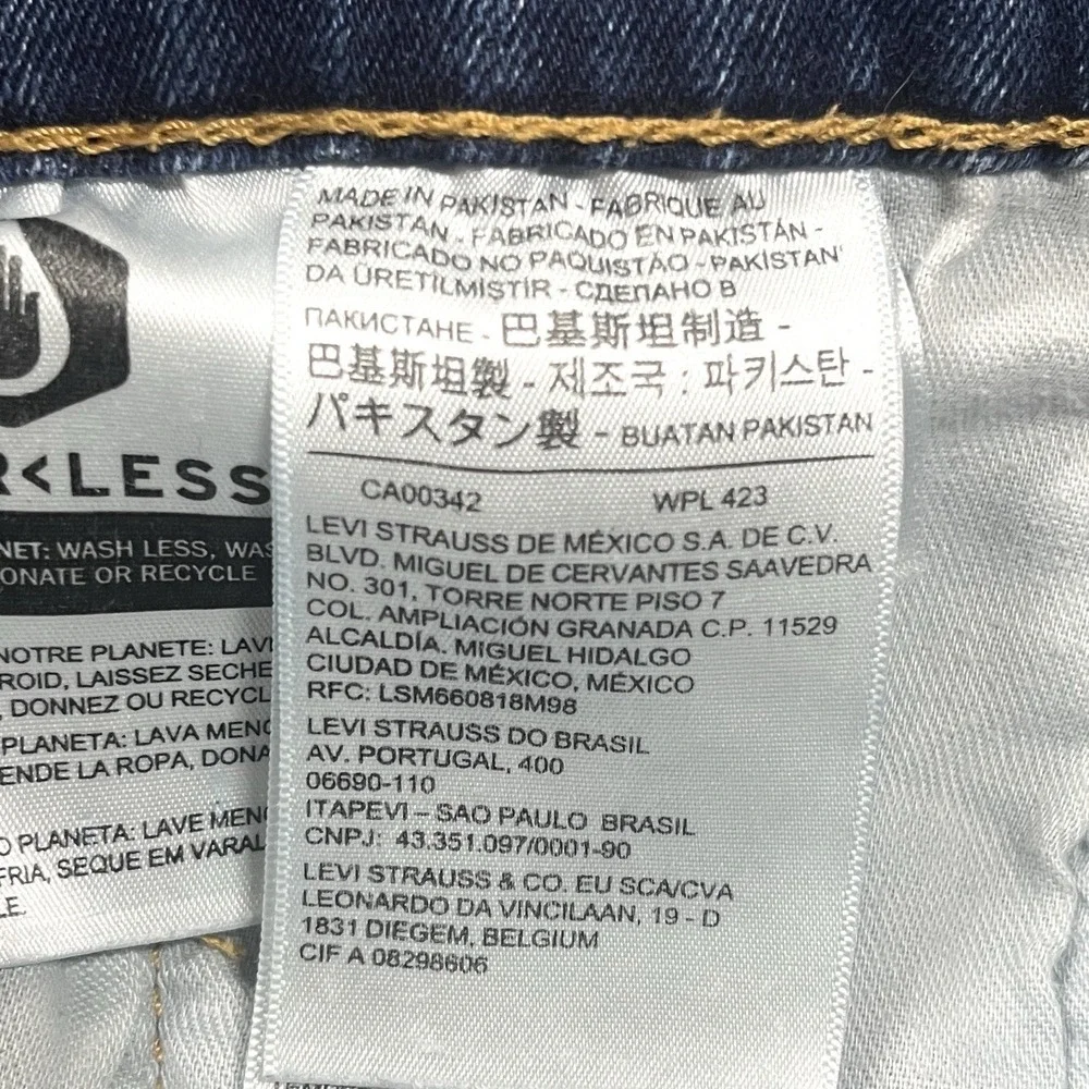 Levis 511 Slim Straight Jeans Mens 32x34 Cotton Stretch Medium Wash Blue Denim